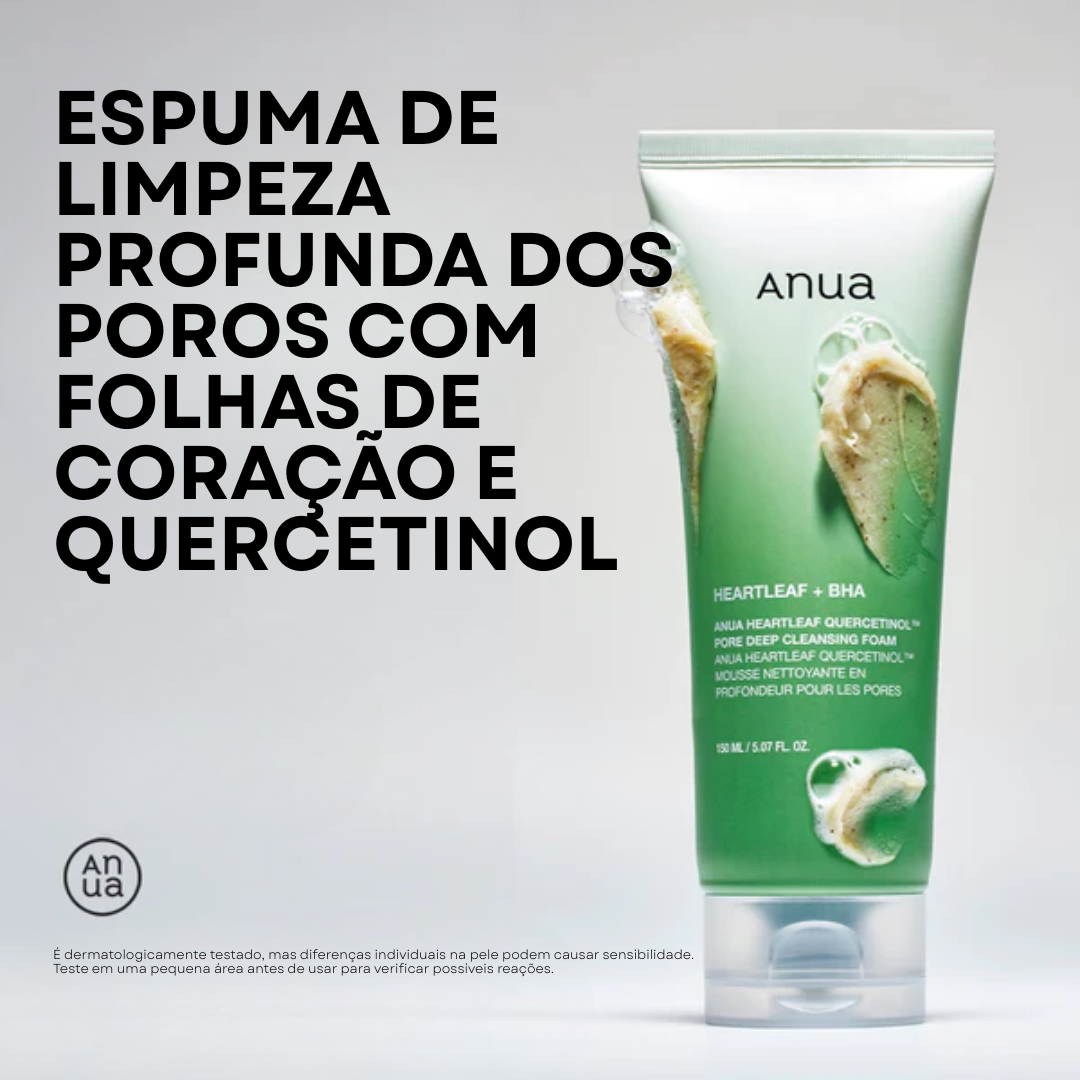 Espuma de Limpeza Heartleaf Quercetinol para Poros | Anua
