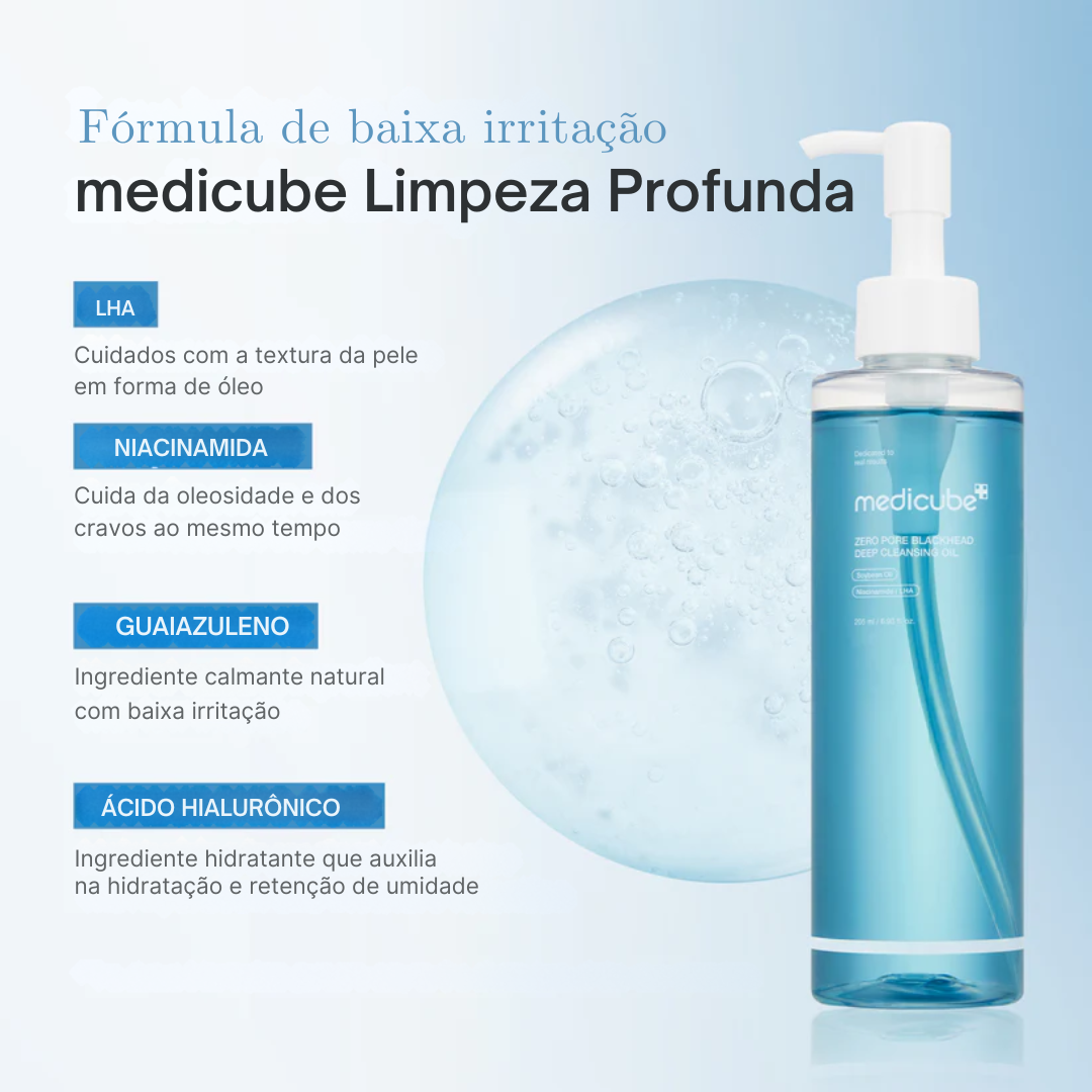 Óleo de Limpeza Zero Pore com LHA e Niacinamida | Medicube