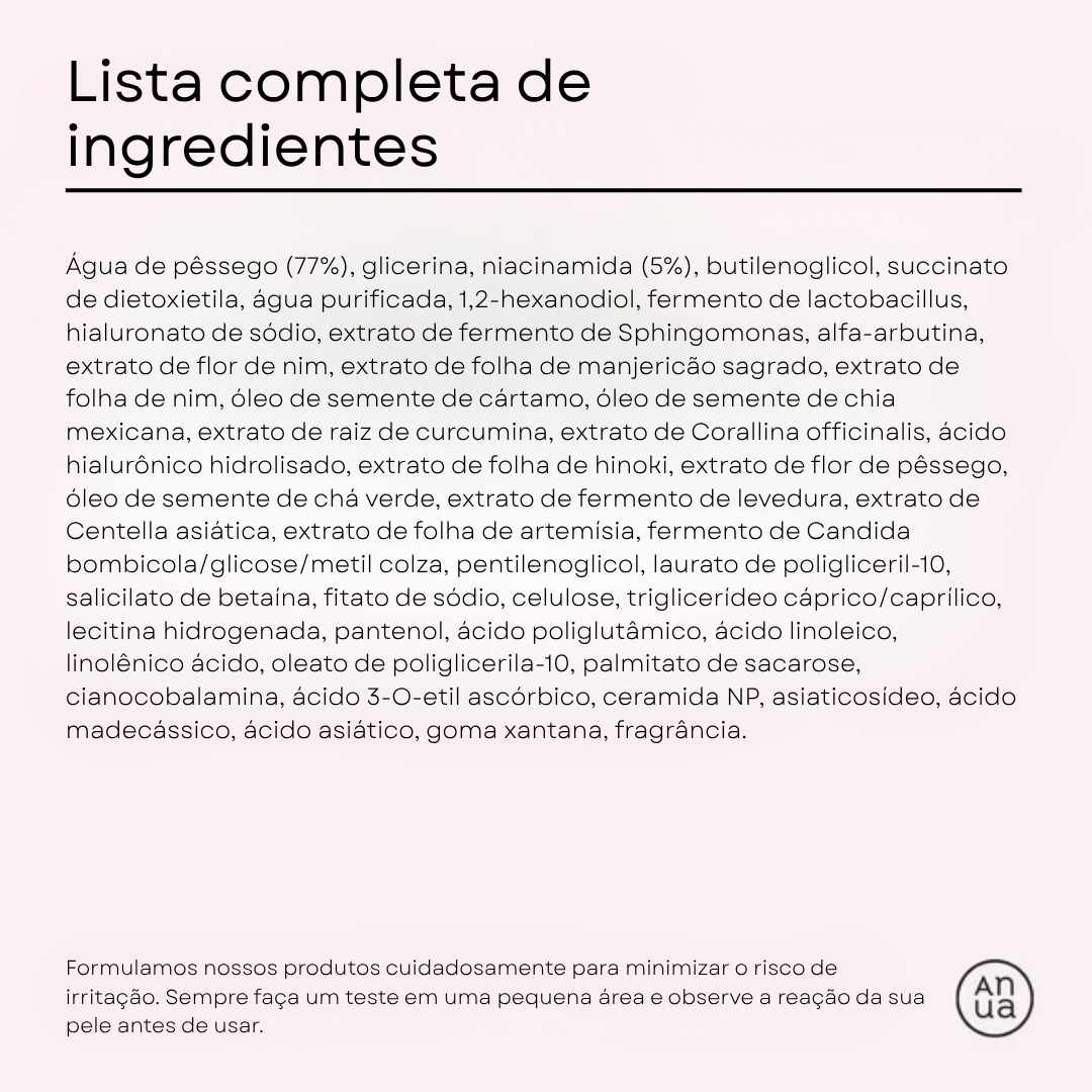 Sérum Peach 70% + Niacinamida 5% para Pele Radiante | Anua