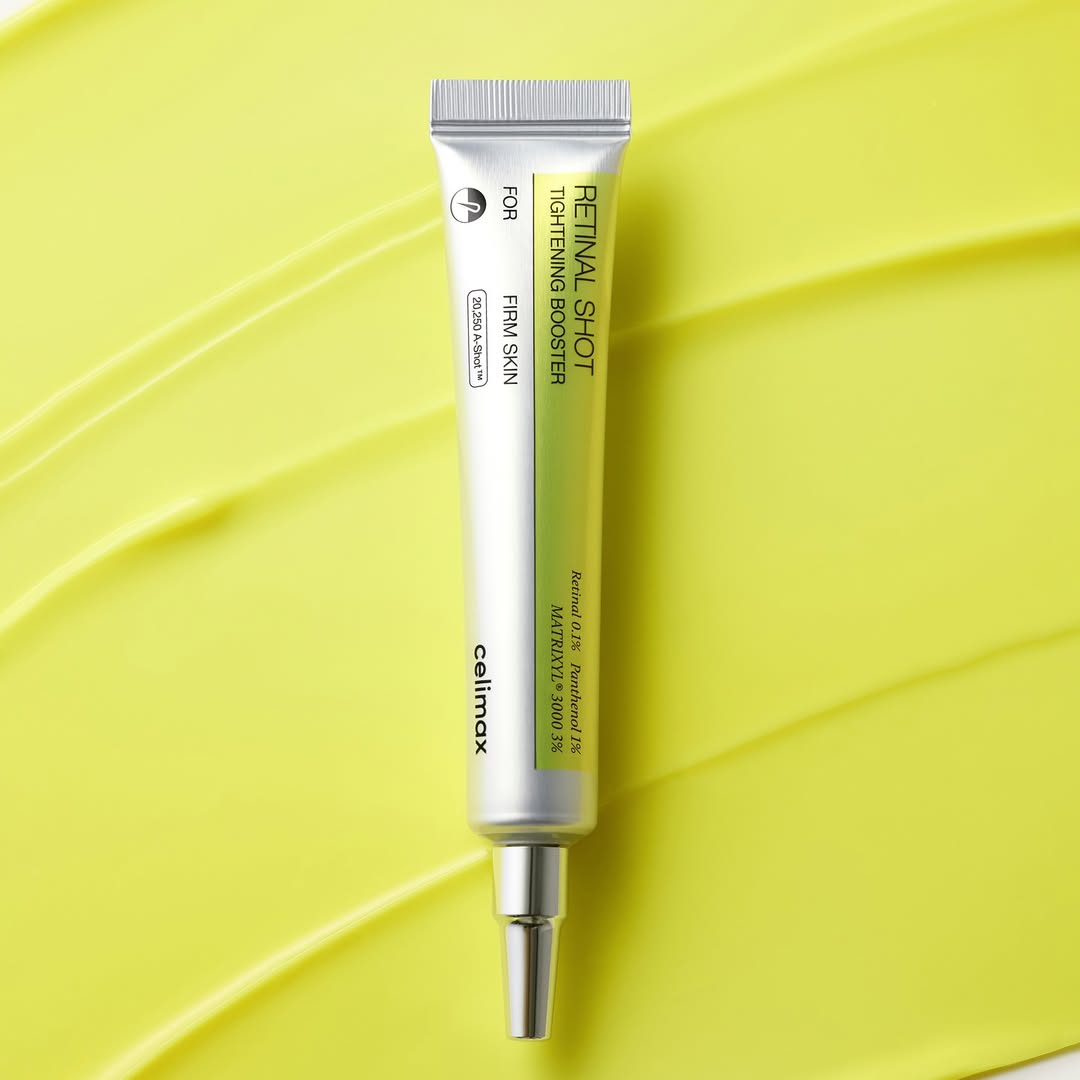Celimax Retinal Shot Booster e Creme TXA para hiperpigmentação e aparência dos poros.