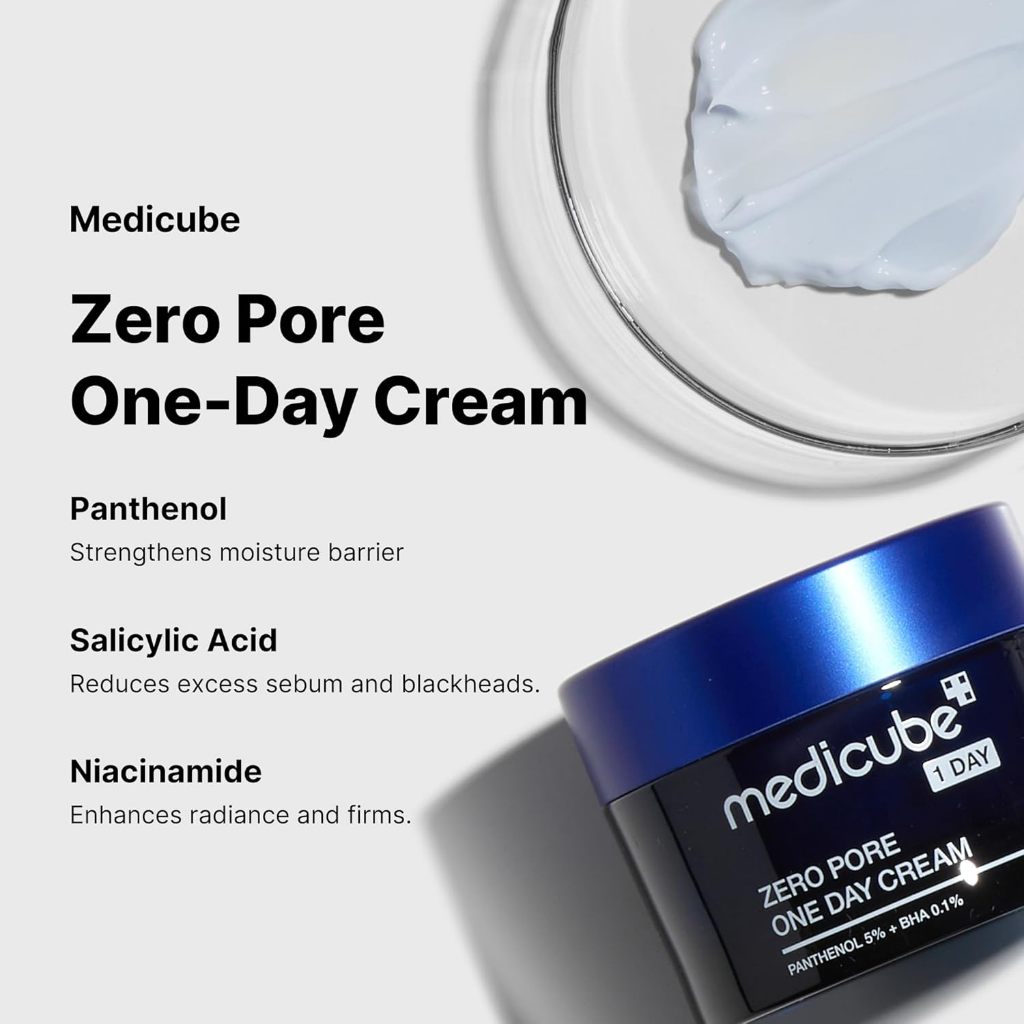 Medicube Zero Pore 3-Step Set combining foam cleanser, pore pads, and 1-day pore cream for clear skin.