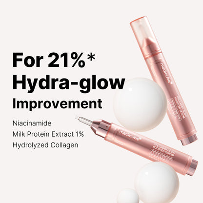 Medicube Collagen Milky Serum helping to reduce the appearance of fine lines and sagging skin.