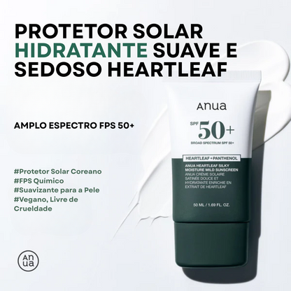 Protetor Solar Heartleaf FPS 50+ Silky e Hidratante | Anua