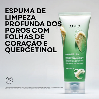 Kit Dupla Limpeza Heartleaf Óleo + Espuma | Anua