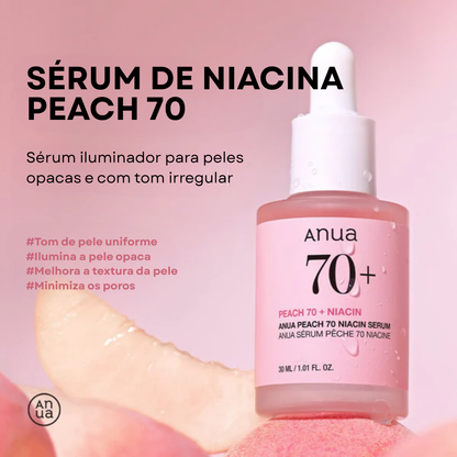 Sérum Peach 70% + Niacinamida 5% para Pele Radiante | Anua