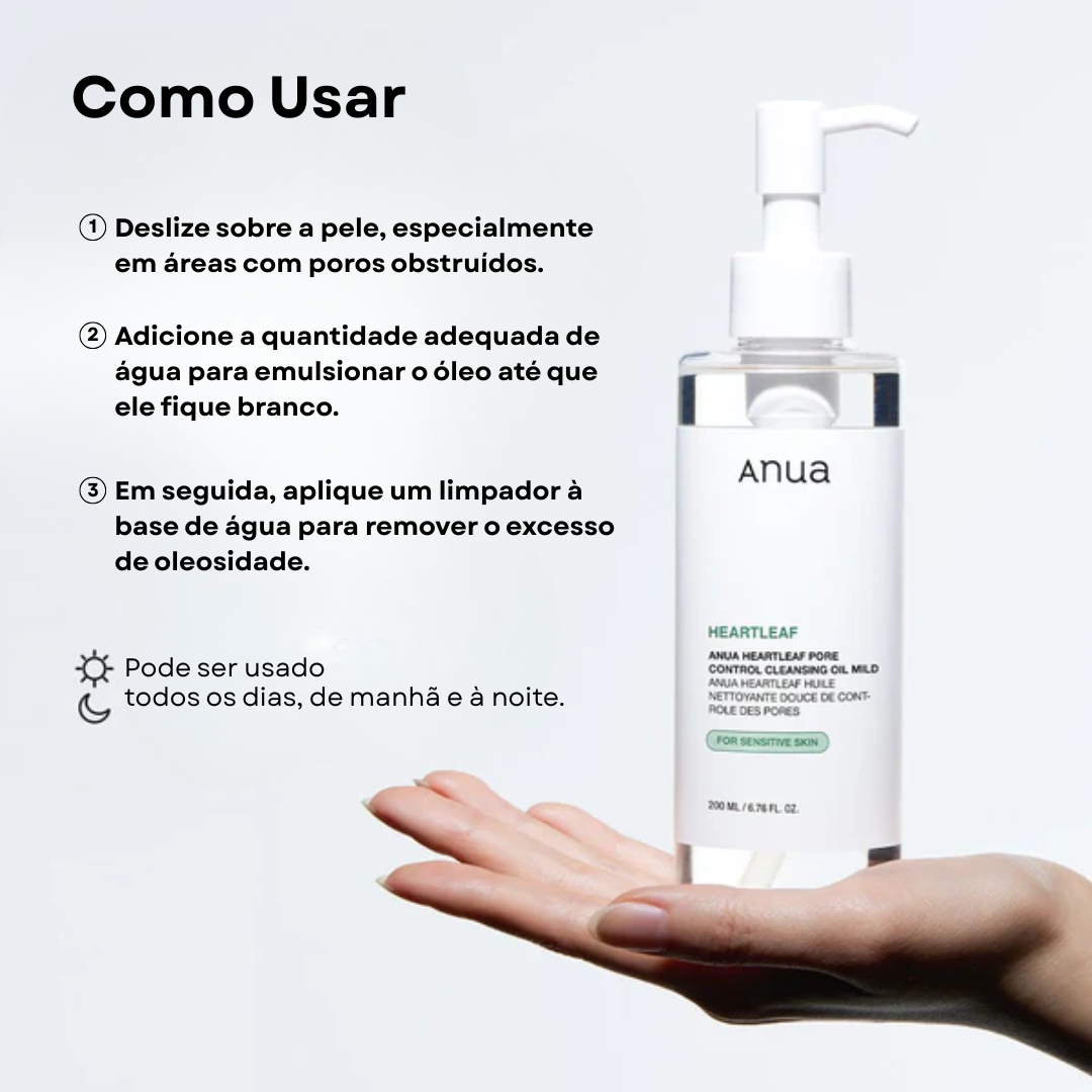 Óleo de Limpeza Heartleaf para Controle de Poros | Anua