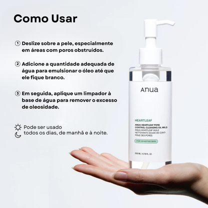 Óleo de Limpeza Heartleaf para Controle de Poros | Anua