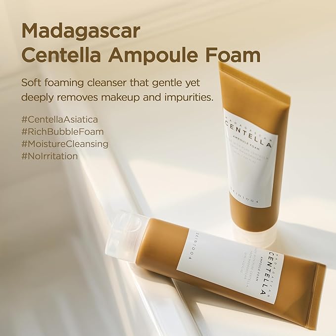SKIN1004 Centella Ampoule Foam maintaining the skin's natural moisture balance and hydration during cleansing.