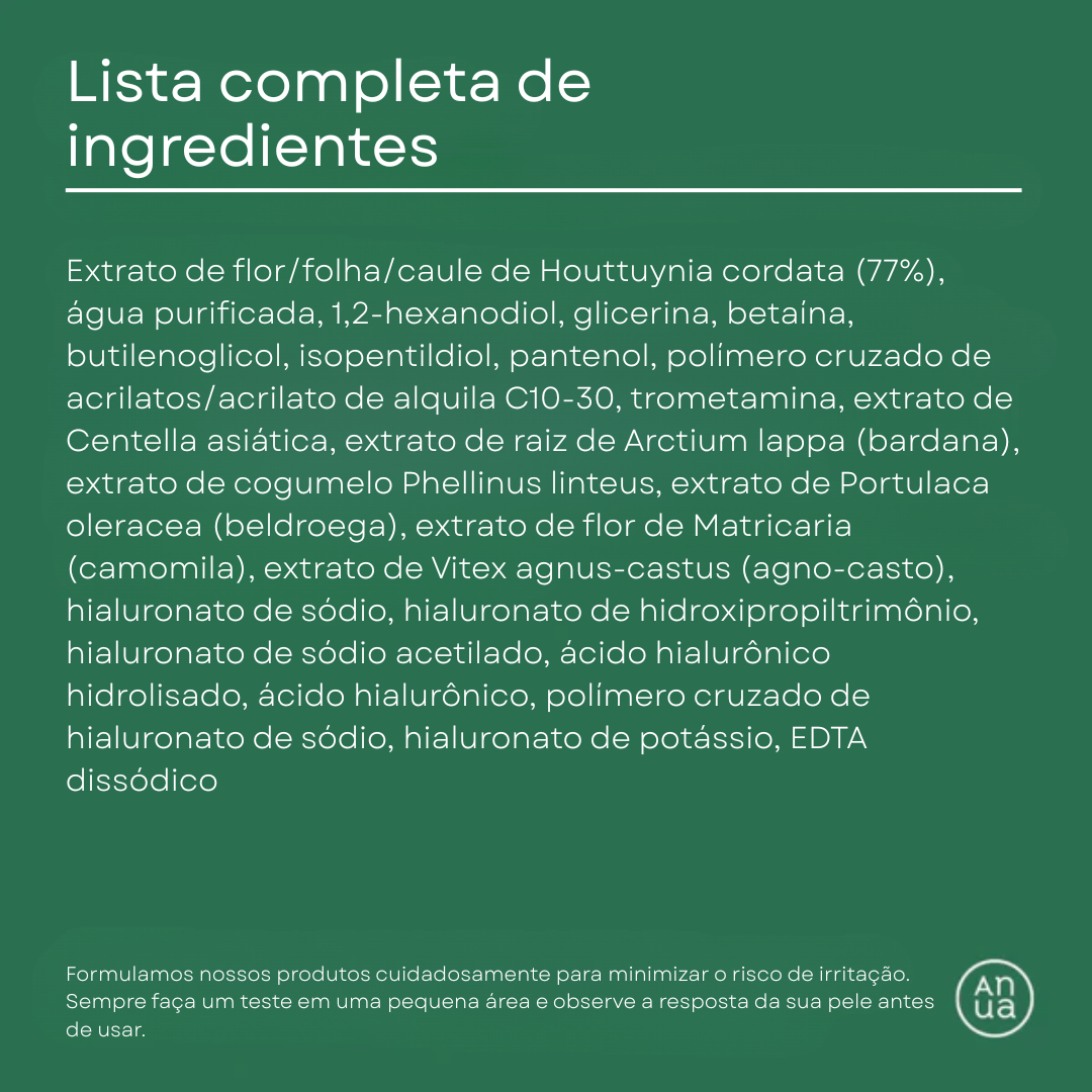 Tônico Calmante Heartleaf 77% para Peles Sensíveis | Anua