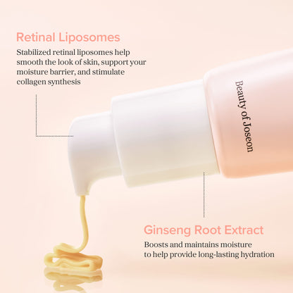 Beauty of Joseon Ginseng & Retinal Eye Serum supporting cell renewal and smoothing the appearance of crow's feet.