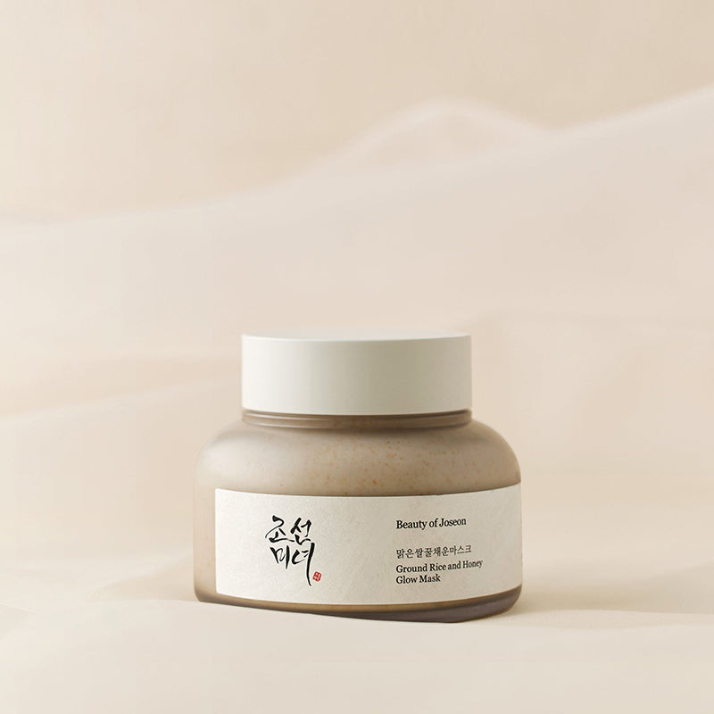 Beauty of Joseon Rice & Honey Glow Mask gently exfoliating to remove dead skin cells and promote an even complexion.