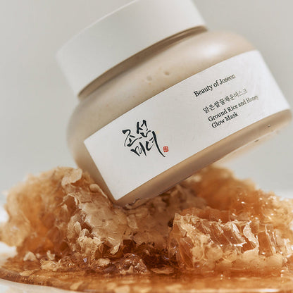 Beauty of Joseon Rice & Honey Glow Mask combining ground rice and honey to gently exfoliate, cleanse, and nourish.
