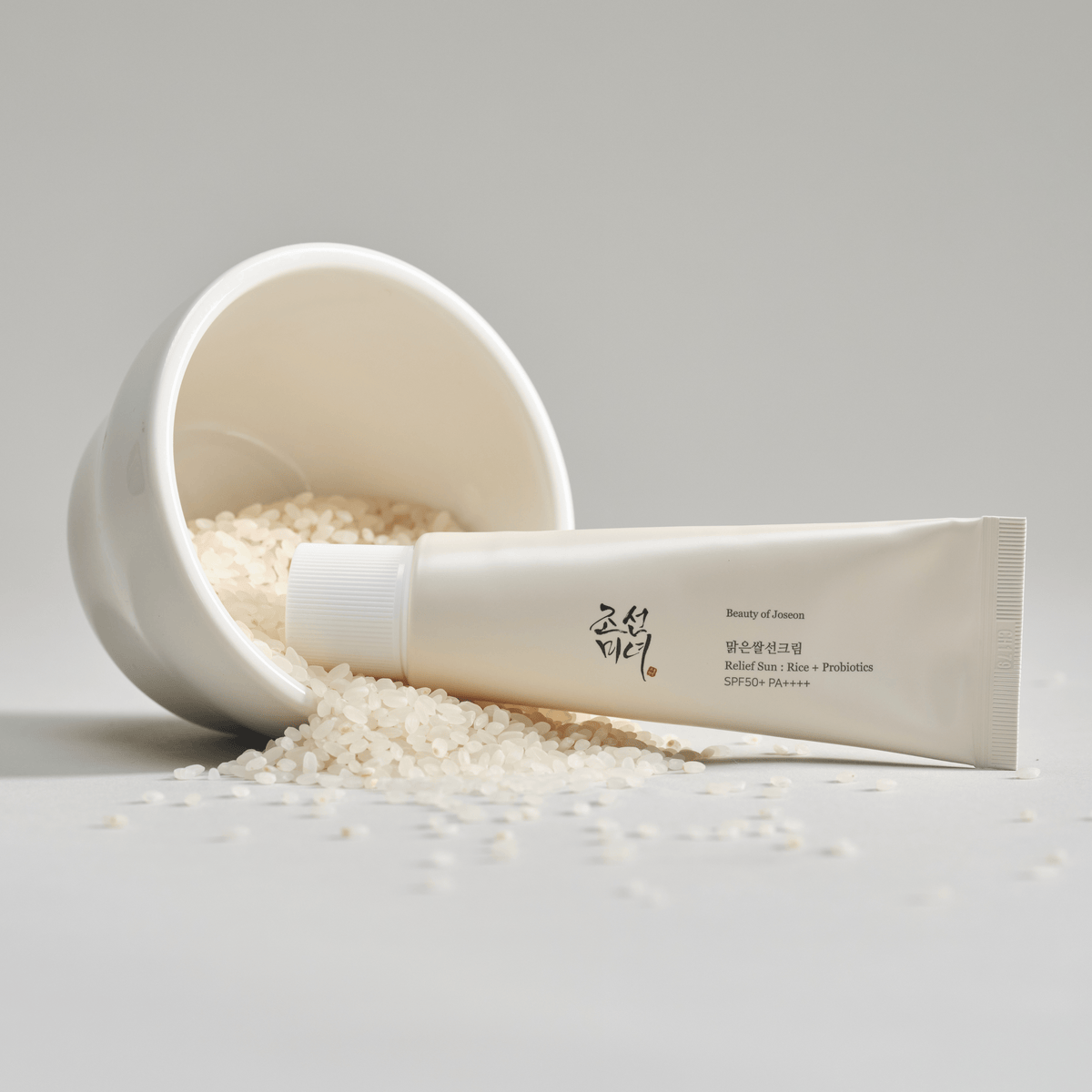 Beauty of Joseon Rice & Probiotic Sunscreen SPF50+ PA++++ delivering broad-spectrum UV protection with a lightweight hydrating finish.
