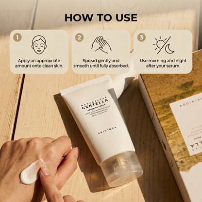 Centella Calming Cream delivering rapid soothing and repairing action with Madagascar centella asiatica.