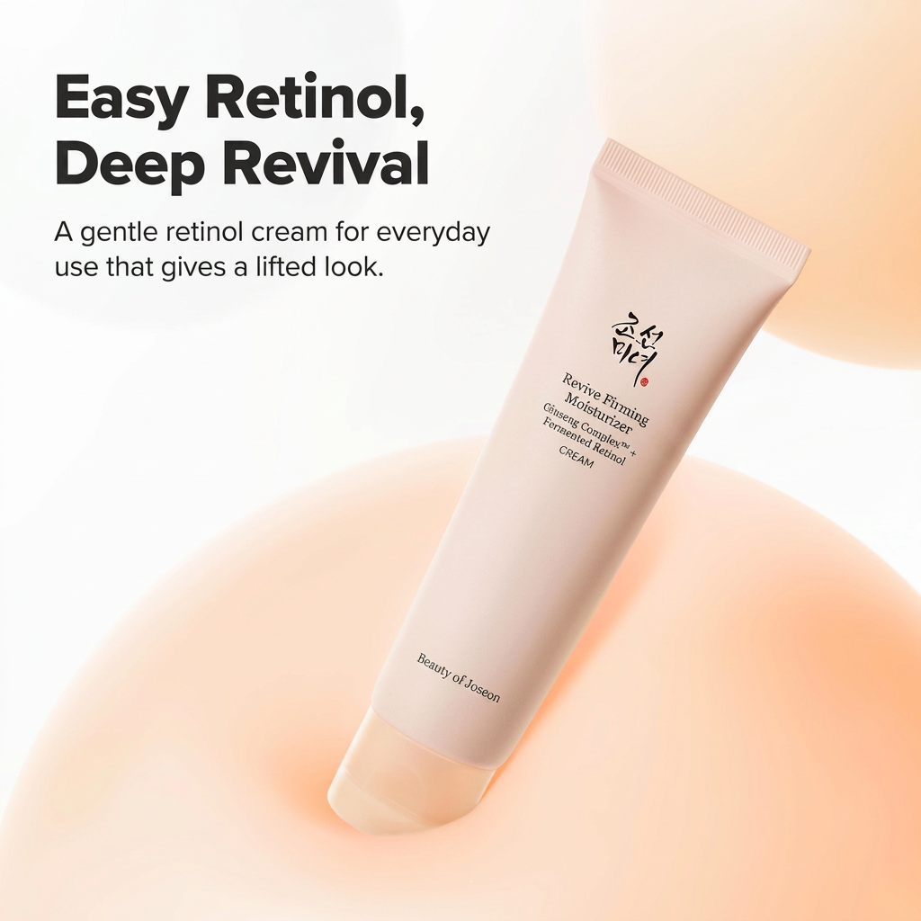 Beauty of Joseon Ginseng Ceramide + Fermented Retinol Firming Cream supporting cell renewal and reducing the appearance of fine lines.