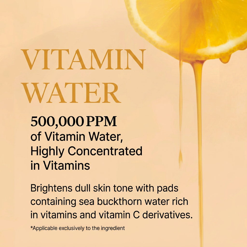 Medicube Vitamin C Brightening Pads boosting natural radiance with Vitamin C and Sea Buckthorn.