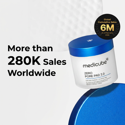 Medicube Zero Pore Pads 2.0 gently exfoliating dead skin cells and clearing blackheads with salicylic acid.